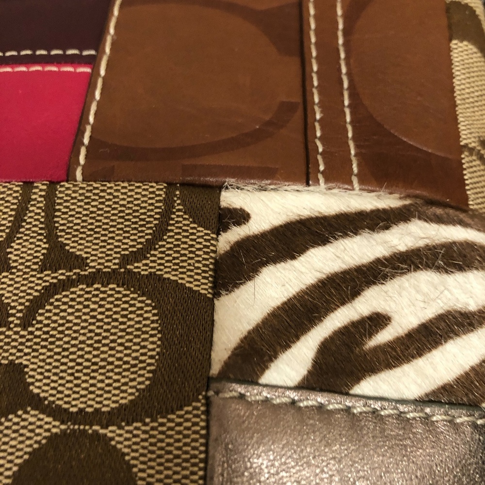 Coach Holiday Patchwork Mini Duffle - image 8